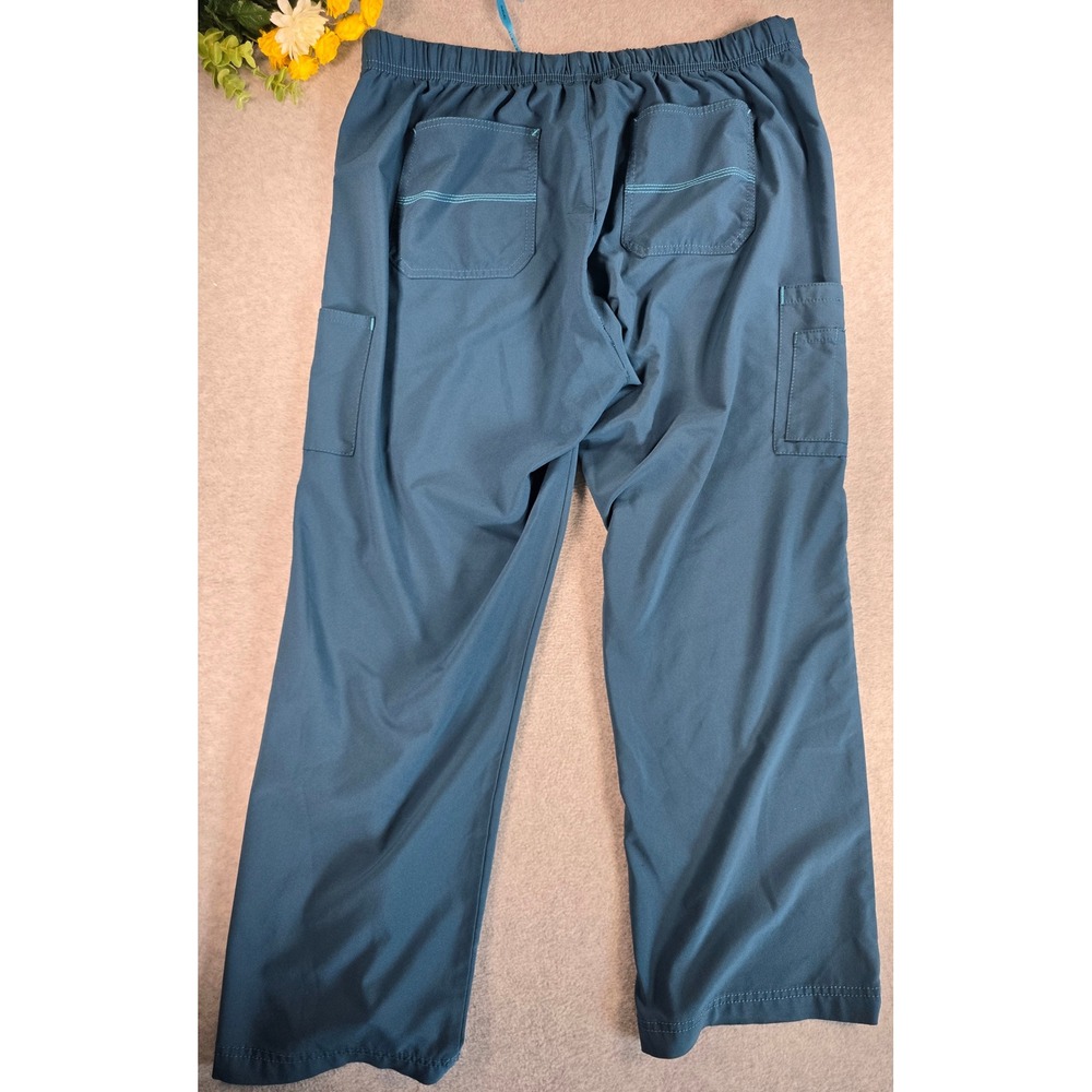 Carhartt Force Scrub Set Women XL Petite Blue Modern Fit V-Neck Cargo C52110P - Picture 15 of 16